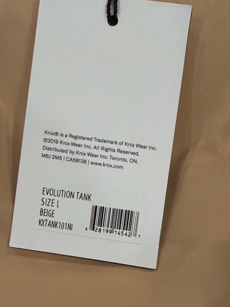Knix Beige Evolution Tank Top Size L Seamless Design Nwt — image 3 of 4